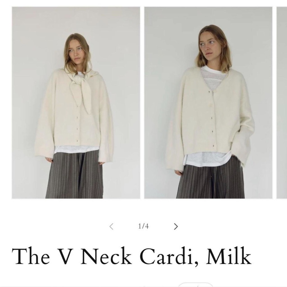 Bohme V-Neck Sweater in Milk